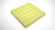 Плитка бетонная 400х400х50 ПАРКЕТ Сорт 1 желтая
